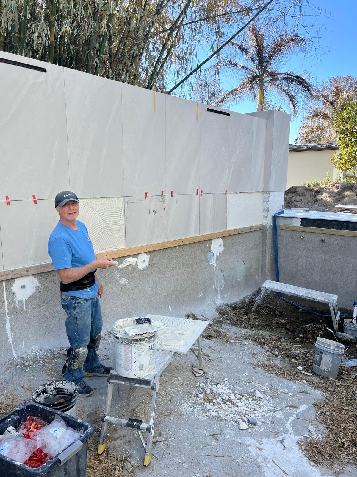 Luxury marble installation